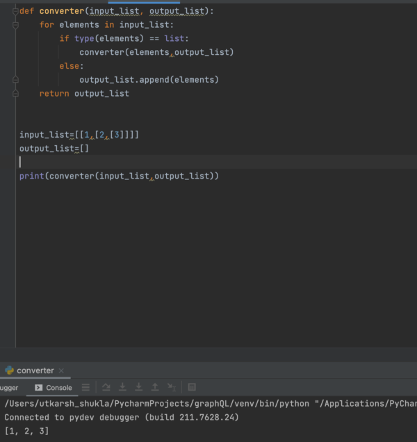 Python: N-Dimensional List to a 1-Dimension - StatusNeo