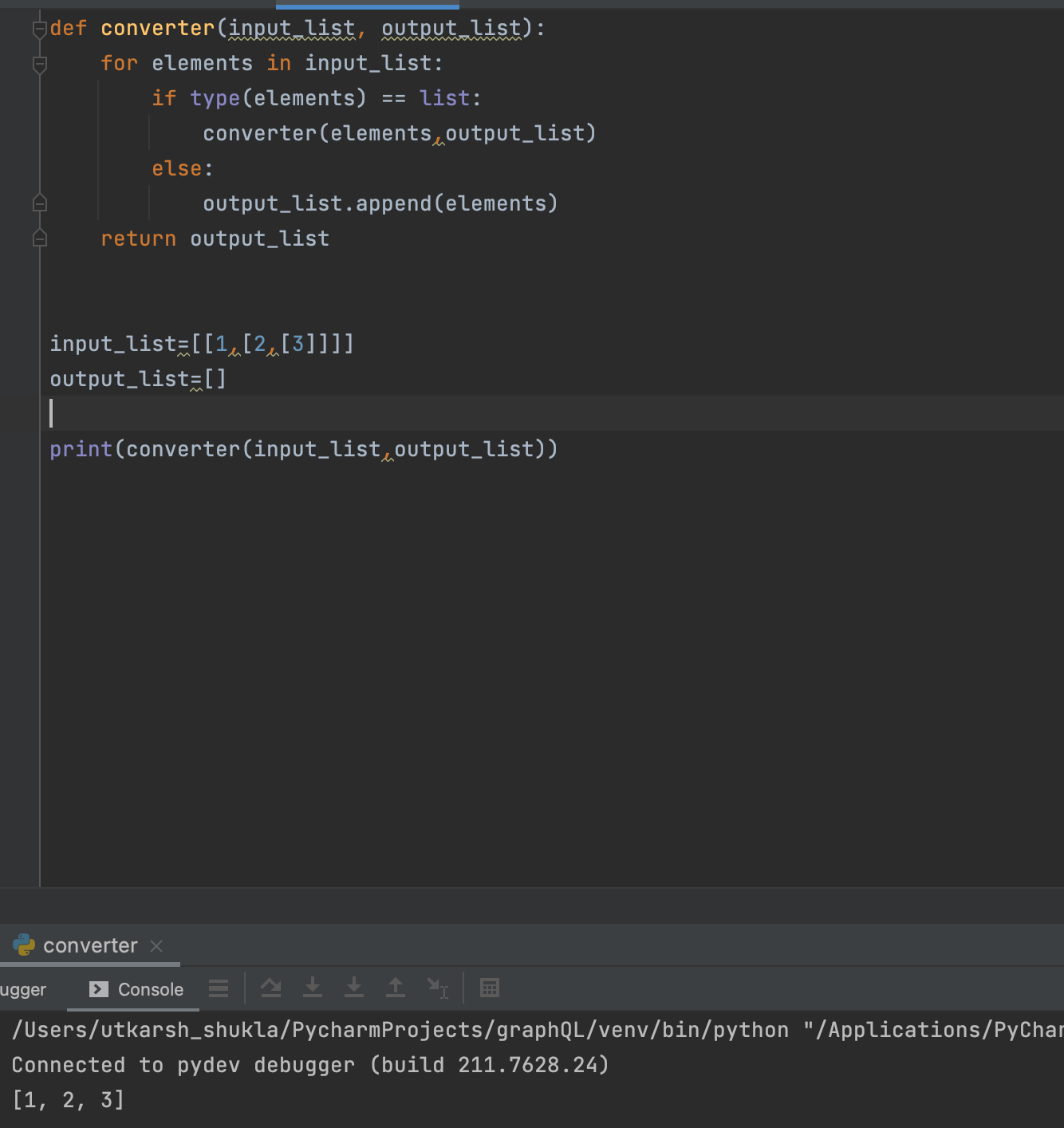 Python: N-Dimensional List to a 1-Dimension - StatusNeo