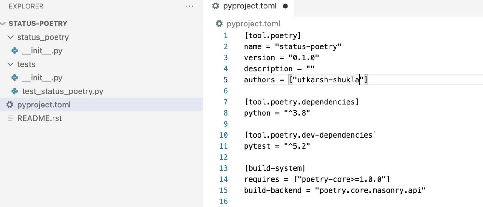 Poetry – Python Introduction and Hands-on - StatusNeo