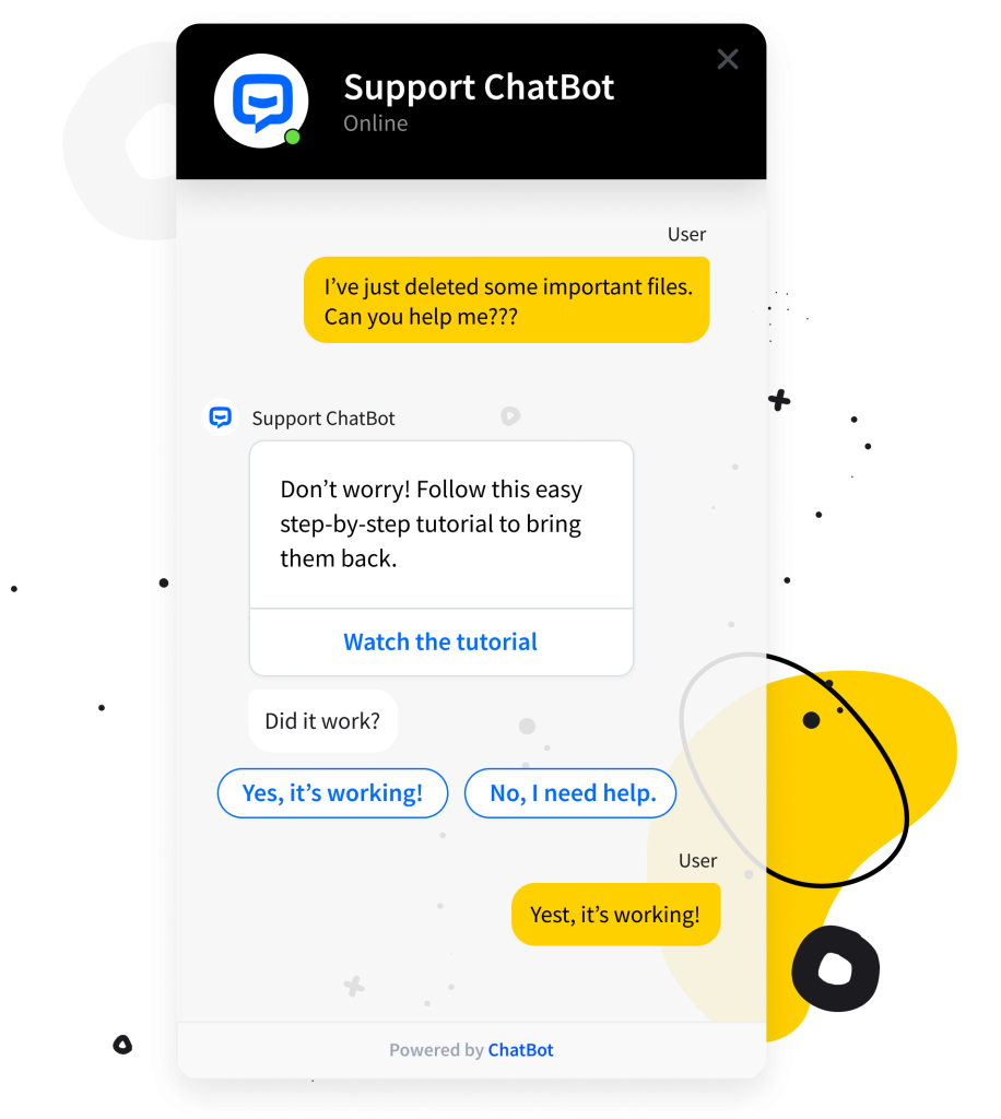 Generative AI chatbot support