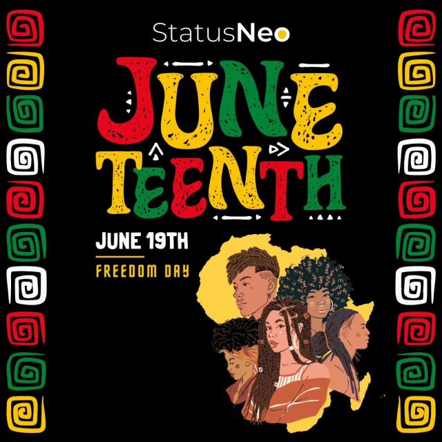 As we celebrate Juneteenth at StatusNeo, we remember the significance of this day and reaffirm our commitment to equality and justice for all.Let's continue the journey towards true freedom.#Juneteenth #EmancipationDay #Equality #StatusNeo #Juneteenth2023 #lifeatStatusNeo #Unity